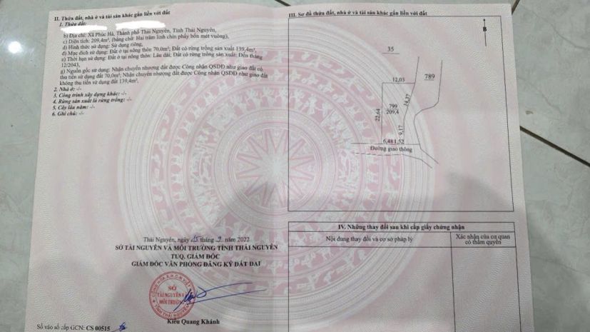 Bán đất vị trí đẹp, sổ đỏ chính chủ phường quyết thắng, tp 7333215