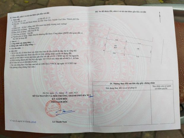 Cần bán 42 m bình minh - gia lâm, giá nhỉnh 5 tỷ, lh 7333890