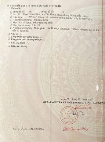 Chính chủ bán đất tại lạng giang, bắc giang  vị trí siêu 7334610