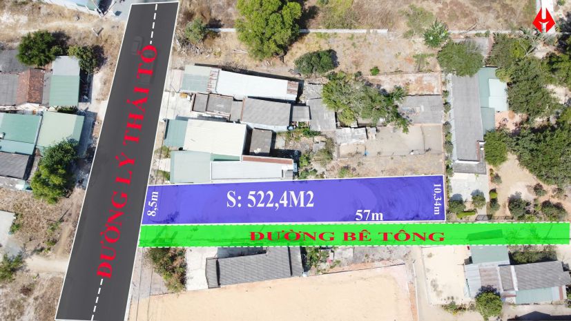 Bán 522m2 đất thổ cư đường lý thái tổ, tân tiến, lagi giá 7336906