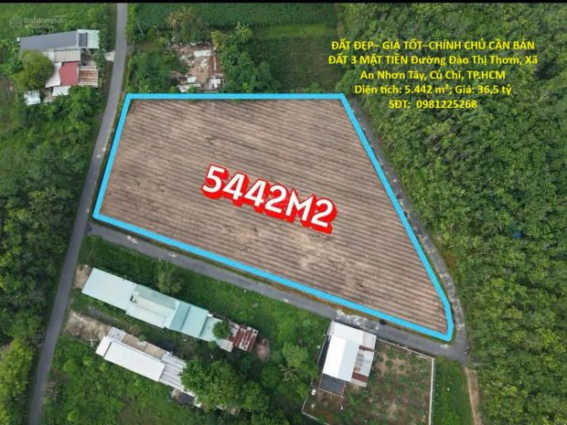 Đất đẹp giá tốtchính chủ cần bán đất 3 mặt tiền đường đào 7340116