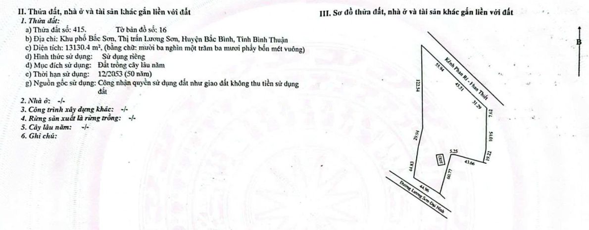 Cần bán đất mặt tiền ql 28b, thị trấn lương sơn, huyện bắc 7340481