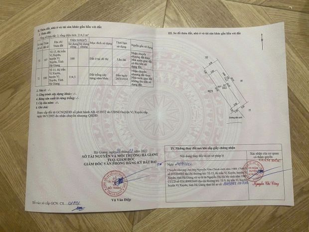 Bán đất đẹp  vị trí trung tâm thị trấn vị xuyên - hà giang 7345627