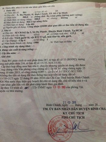 Bán nhanh lô đất thổ cư bình chánh , đa phước  giá tốt 7348726