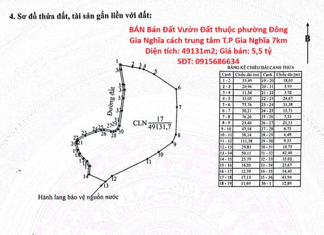 Bán bán đất vườn đất thuộc phường đông gia nghĩa cách trung 7362262