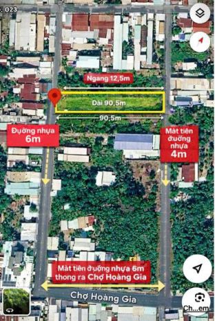 Bán đất 2 mặt tiền  vị trí đẹp gần chợ hoàng gia  tiềm 7367351