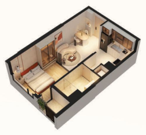 Studio 2 căn 1 tầng 38m2 - giá 1.6 tỷ - 1pn1wc the nest mido 7372595