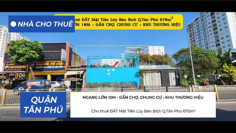Cho thuê đất mặt tiền lũy bán bích q.tân phú 670m² ngang 7372690