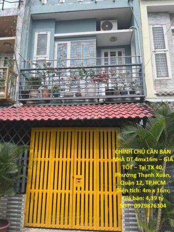 Chính chủ cần bán nhà dt 4mx16m  giá tốt  tại tx 40, 7374338