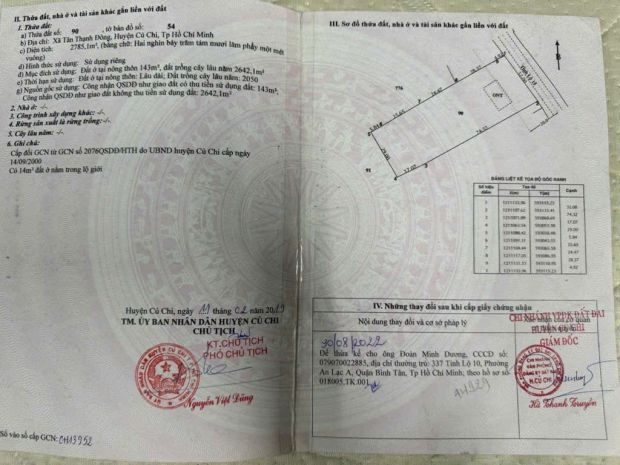 Chia tài sản  đất mặt tiền tỉnh lộ 15, tân thạnh đông, củ 7379294