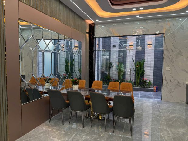 Nhà mặt tiền 12m đông thạnh  1 trệt lửng 2 lầu  giá chỉ 7384360