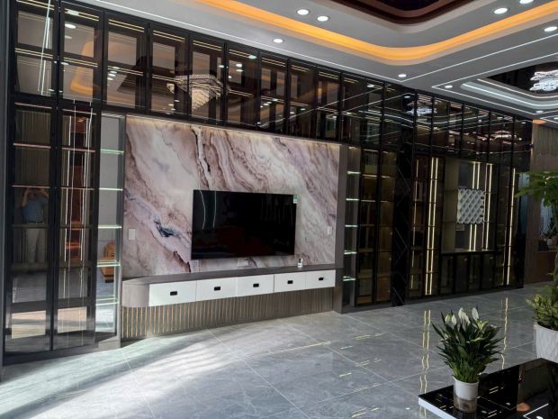 Nhà mặt tiền 12m đông thạnh  1 trệt lửng 2 lầu  giá chỉ 7384362