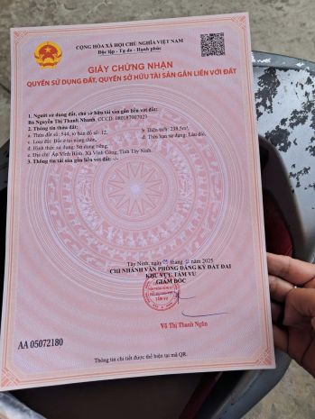 Chính chủ bán đất thổ cư gần lộ dừa  vĩnh công, châu 7389994