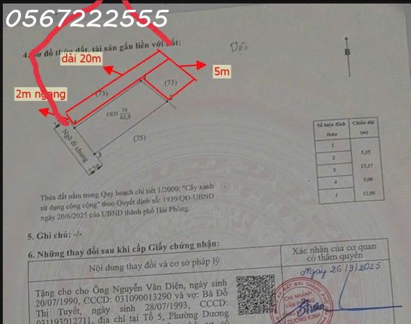 Chính chủ bán gấp 880m2 đất nhà vườn tại đại thắng, hòa 7394785