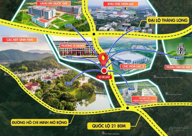 Giá chỉ 2.4 tỷ, đất đô thị hòa lạc, gần ql21 và đường hồ 7397660