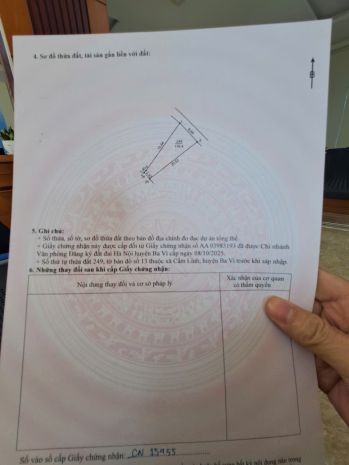 Bán đất câm lĩnh, ba vì, hà nội-116m-giá chỉ 330 triệu 7403073