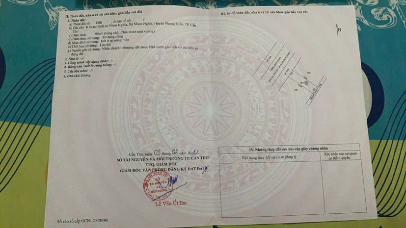 Chính chủ cần bán lô đất có vị trí đẹp tại xã nhơn nghĩa - 7406663