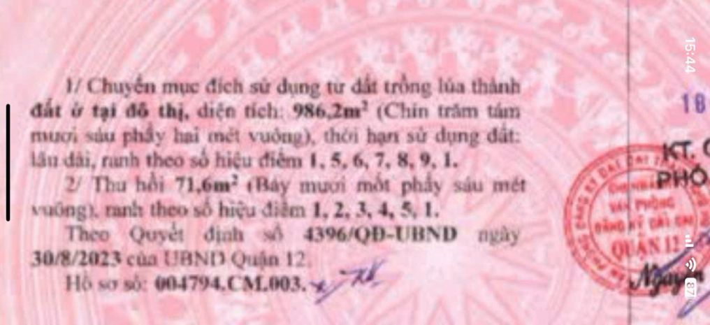 Siêu phẩm 986m² thổ cư  mặt tiền đông hưng thuận 10b 7409010