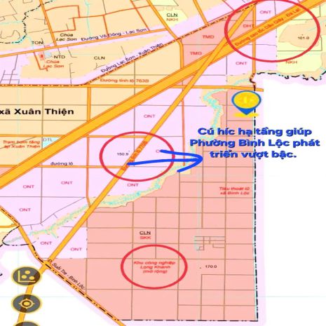 Chỉ 150trm mặt tiền. cách chợ bình lộc và kcn suối tre 300m 7411354