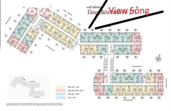 2pn 2vs tầng 22  view đẹp không chắn  giá 2,25 tỷ đã vat 7412476