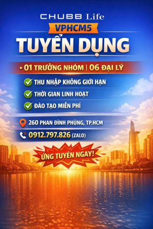 Tìm đồng đội  gia nhập đội ngũ vphcm5 chubb life 7415684