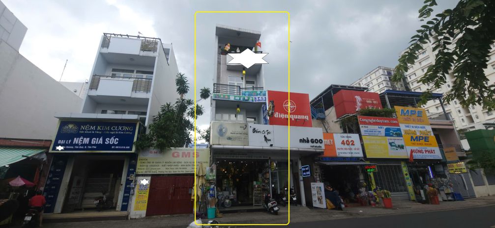 Cho thuê nhà mặt tiền tân hương 80m²,3lầu, 25triệu - cạnh 7419179