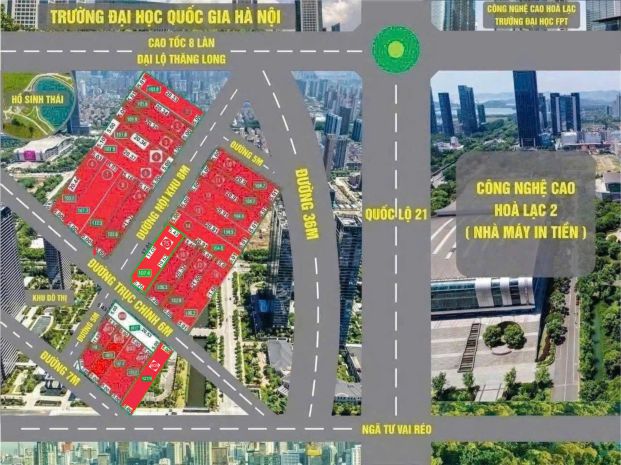 Chính chủ bán đất liền kề  tái định cư bắc phú cát hòa lạc 7421035