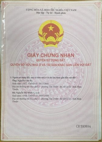 Cần bán đất mặt tiền  vị trí tiềm năng tại la gi, bình 7426581