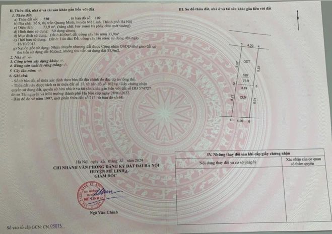 Tổ 10 quang minh 73m giá 4,x tỷ,đường ô tô tránh,lh mr 7429470