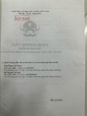 Chính chủ cần bán gấp lô đất đẹp  vị trí tiềm năng cao 7433191
