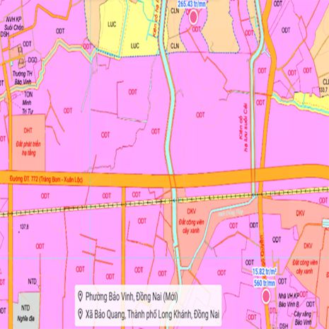 Lô góc 2 mặt tiền đường  tt p. bảo vinh, đn  chỉ 218trm 7436871