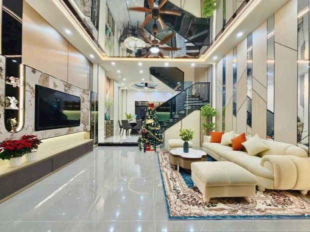 Nhà mới 100  hẻm 9m ô tô  tránh  khu vip gò vấp.  ngang 7438871