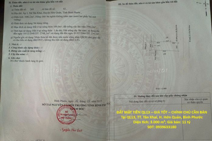 Đất mặt tiền ql13  giá tốt  chính chủ cần bán tại ql13, 7444117