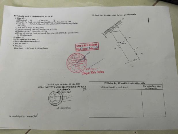 Ht cần bán nhanh 2,5 tỷ đất tại thạnh lộc tân biên tỉnh tây 7445363