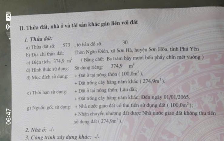 Bán đất mặt tiền đẹp  giá tốt  thôn ngân điền, xã sơn hà, 7449504