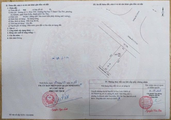 Chính chủ cần bán lô đất vị trí đắc địa 64m2 tại p.an khánh 7459296