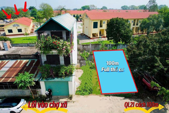 Thanh khoản gấp lô đất 100m full thổ cư gẫn tđc vai réo 7462188