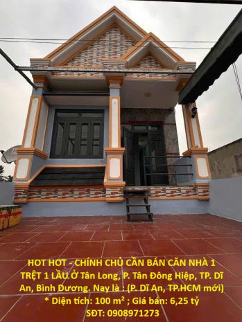 Hot hot - chính chủ cần bán căn nhà 1 trệt 1 lầu ở tân 7465031