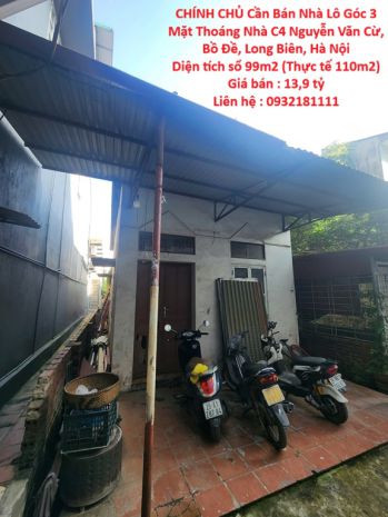 Chính chủ cần bán nhà lô góc 3 mặt thoáng nhà c4 nguyễn văn 7467343