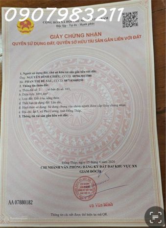 Bán đất thổ cư 4000m2, mặt tiền đt 844, phú cường, tam 7467670