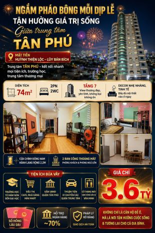 Căn hộ 74m2 sổ đỏ tân phú 3.6 tỷ - cơ hội vàng cuối cùng! 7468278
