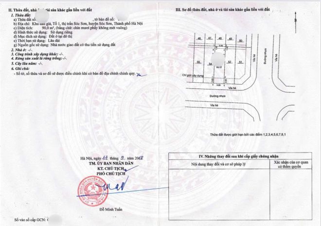 Vị trí kim cương tại đất thị trấn tổ 1 -tại sóc sơn hà nội 7468539