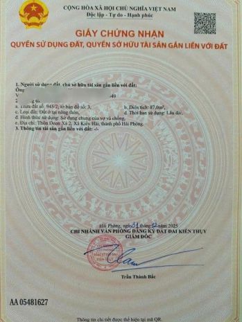 Bán đất đoan xá 2 - đoàn xá - kiến thụy - hải phòng 7470645