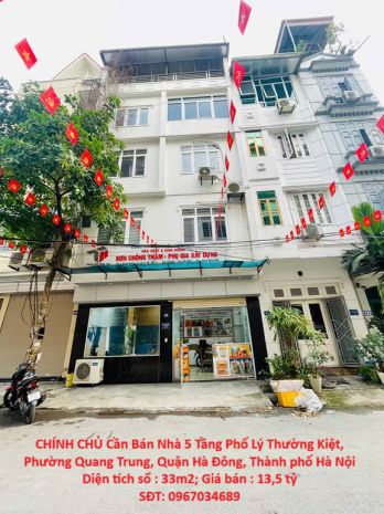 Chính chủ cần bán nhà 5 tầng phố lý thường kiệt, phường 7475820