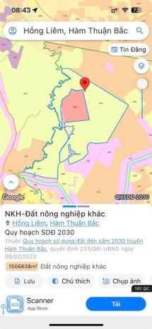 Bán 11.315m² đất hnk , hồng liêm, hàm thuận bắc, bình thuận 7481544