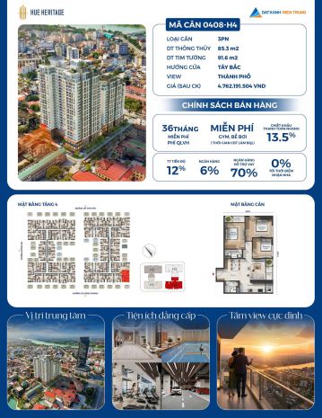 Ăn 3pn hue heritage tầng 4  view thành phố cực thoáng, 7481890