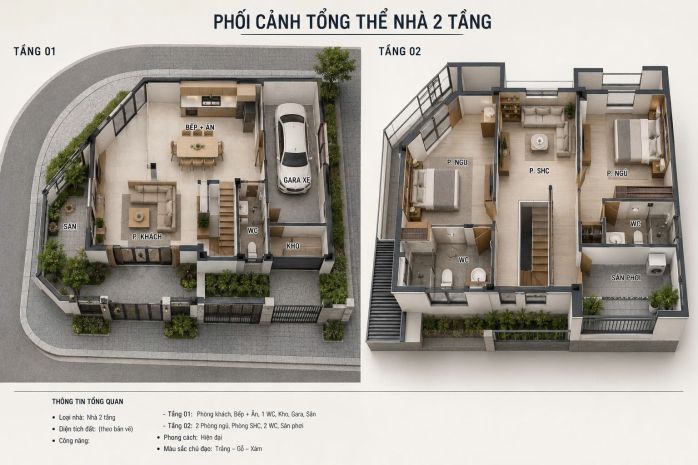 Villa vườn 2 tầng - căn góc 3 view - 7.8 x 14 - lan anh 7487126