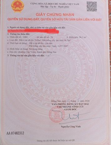 Chính chủ cần bán đất mặt tiền đường đường tân triều, xã 7494635