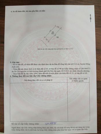 Cần bán lô đất đường làng mạch tràng, cổ loa, đông anh 7502858
