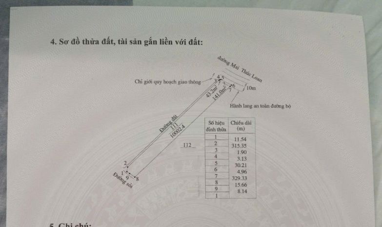 Bán 1 ha đất ont mặt tiền mai thúc loan - tân hải - lagi 7504610